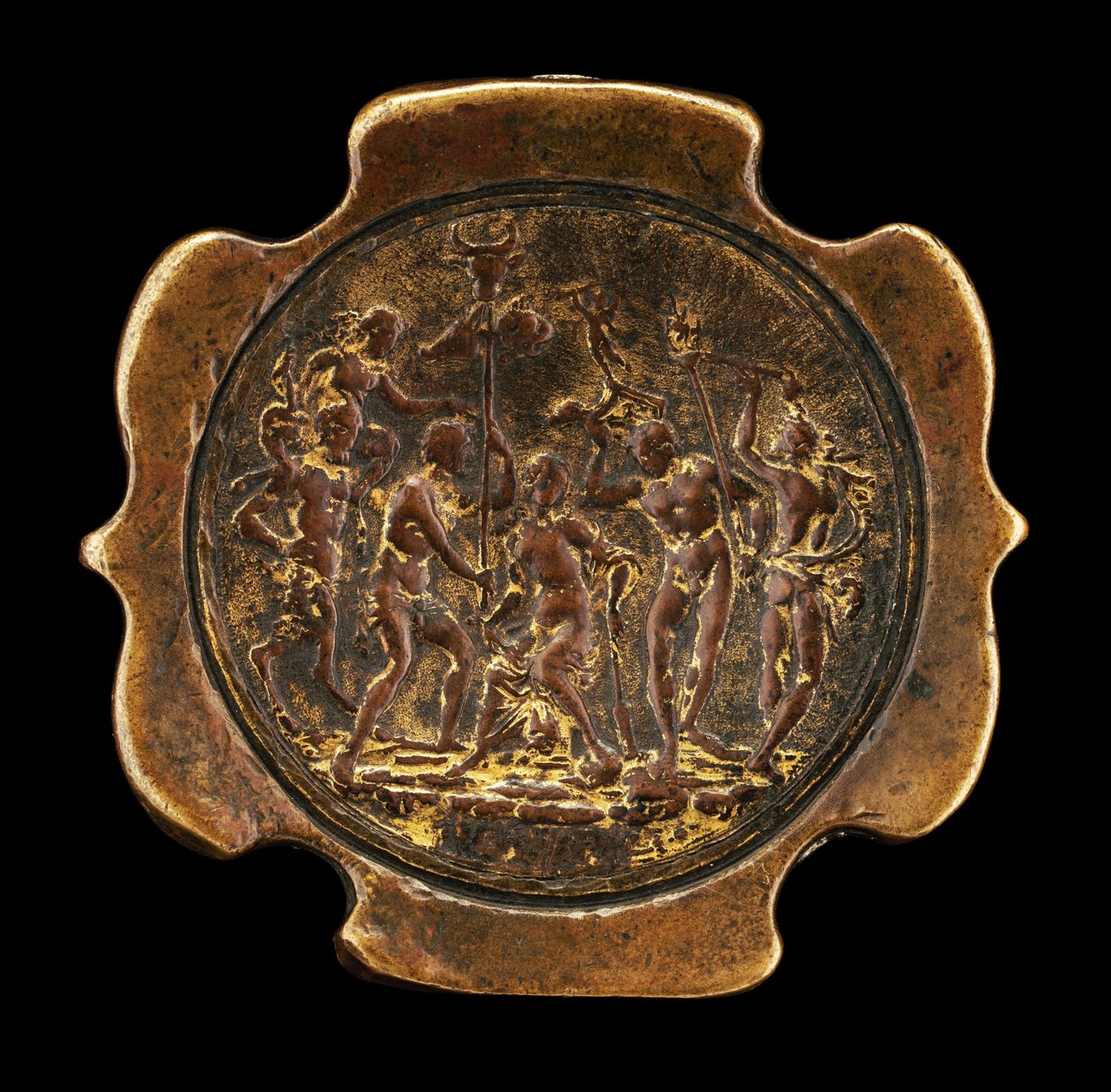 Espada Pomo com plaqueta inserida de Ariadne [afixado reverso do pomo], segunda metade do século XV. de Master IO.FF.