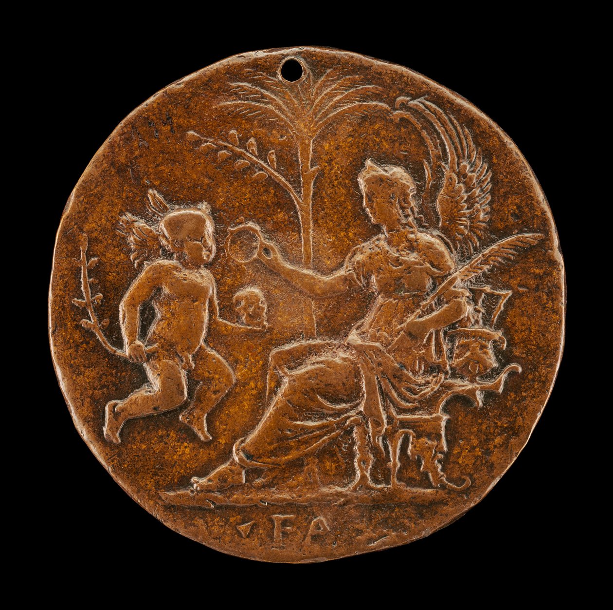 Cena Alegórica [reverso], século XVI. de Master I.S.A.