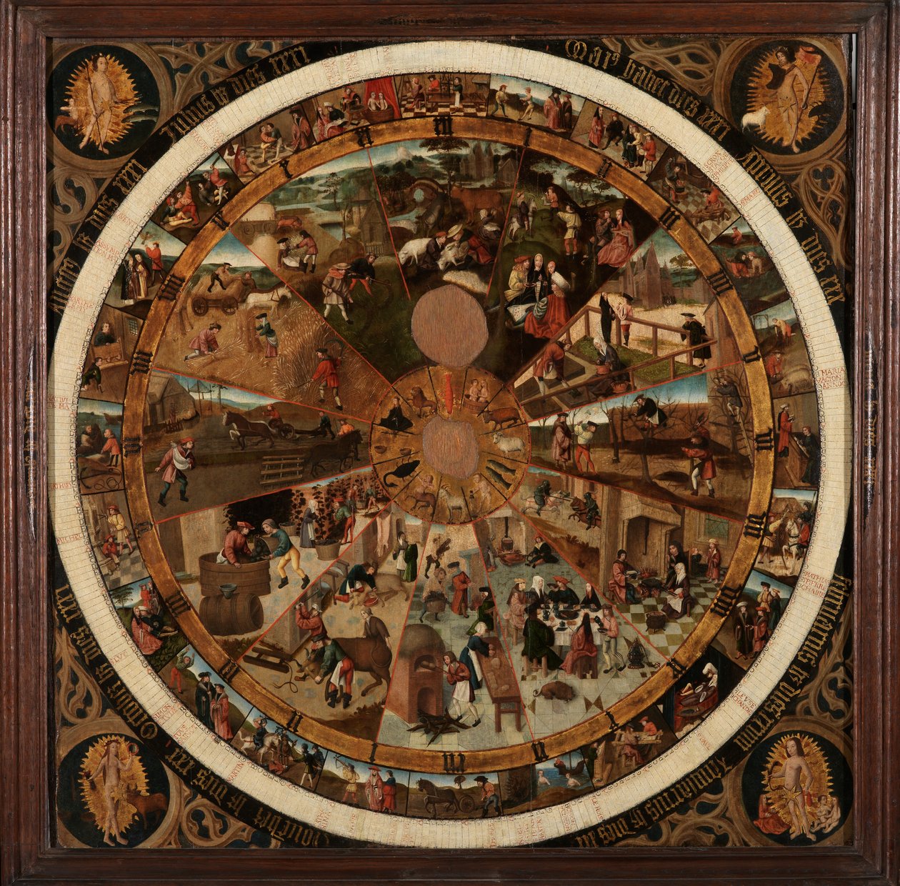 Marcação horária e diurna proveniente de Brabant (óleo sobre painel) de Master Leuvens