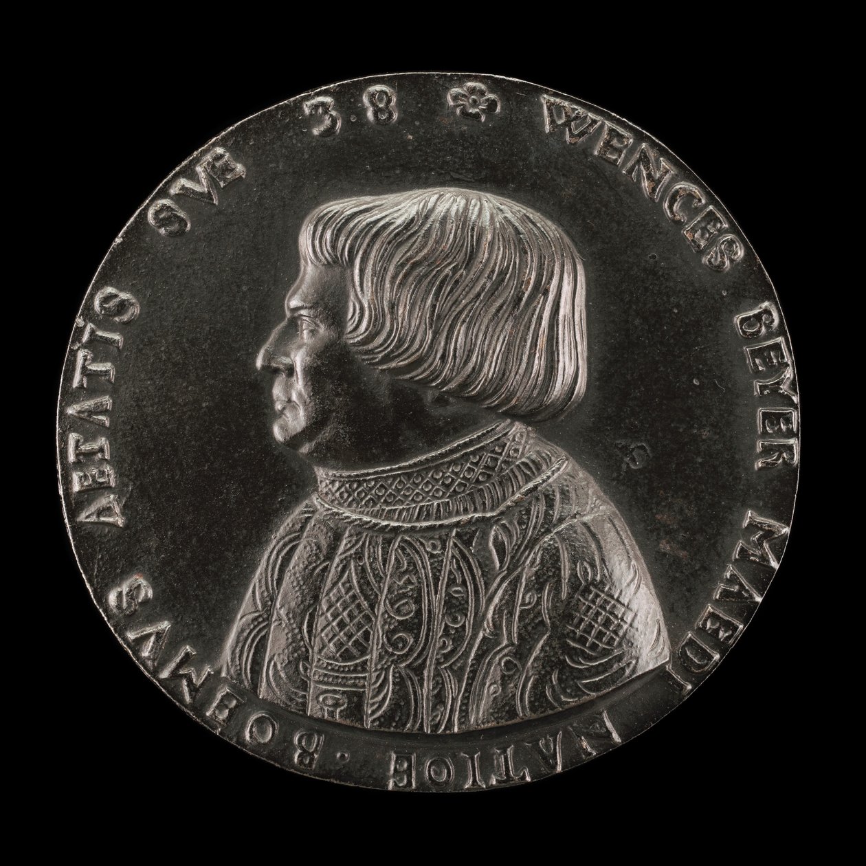 Václav Payer Wenceslaus Beyer, 1488-1537, Médico do Estado da Boémia [anverso], 1526. de Master M.P.