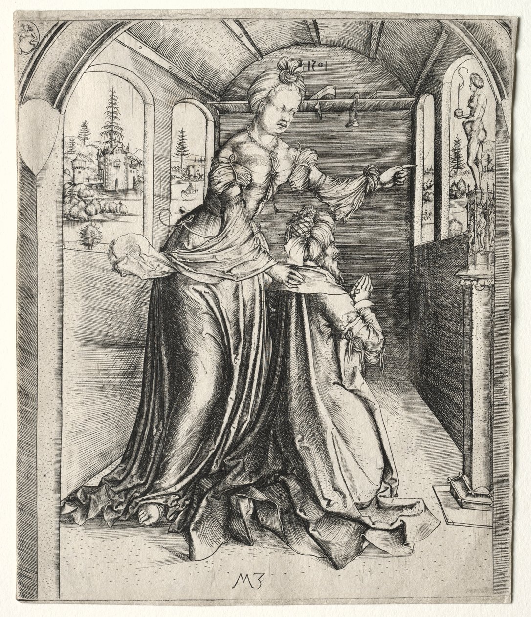 Salomão adorando ídolos, 1501. de Master MZ