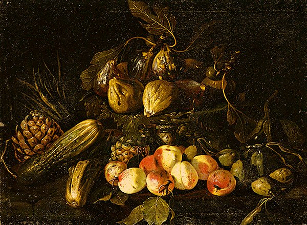 Natureza morta (óleo sobre tela) de Master S. B.