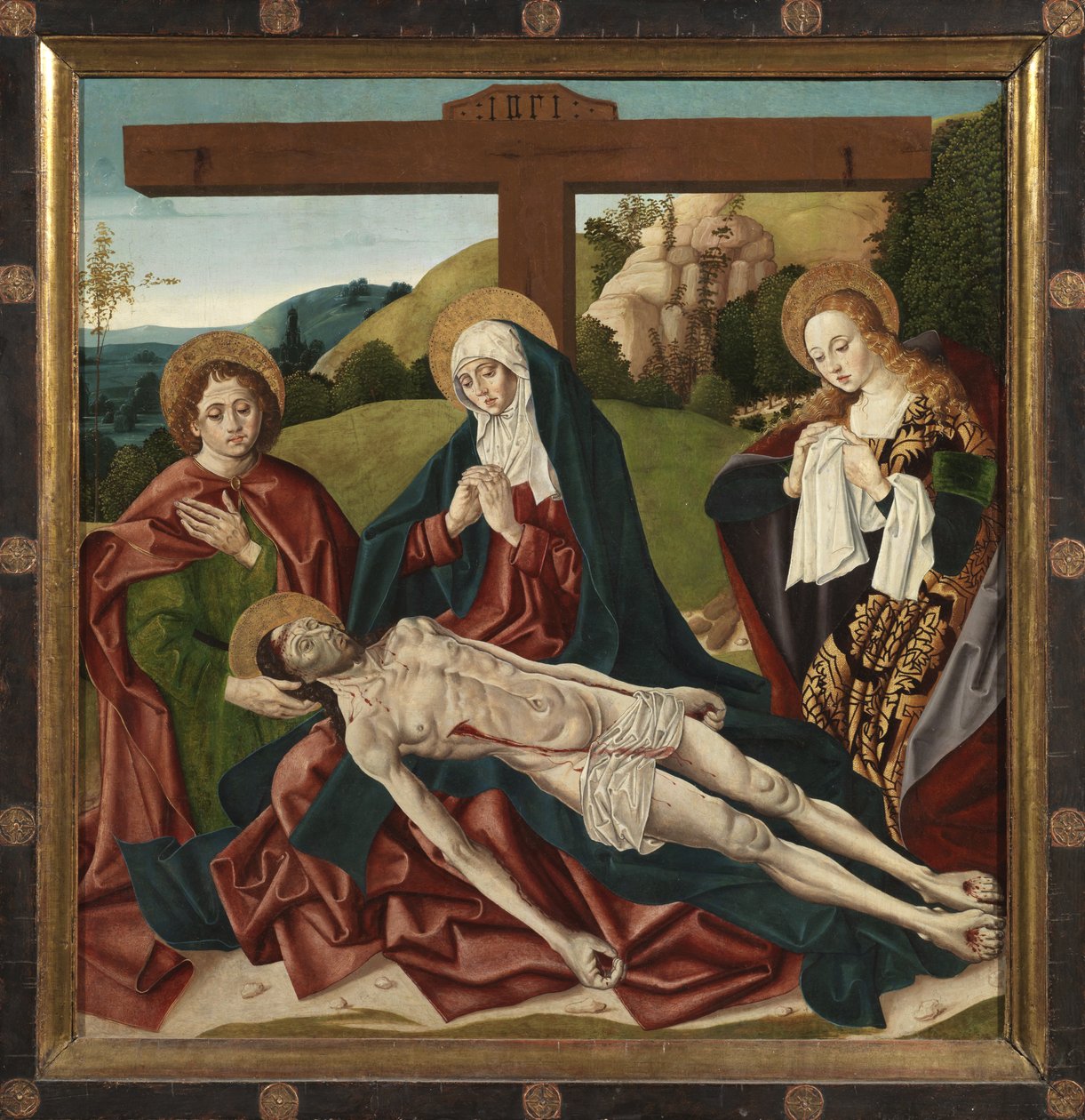 Lamentação (recto), c.1500-20 (óleo sobre painel) de Master Seilern