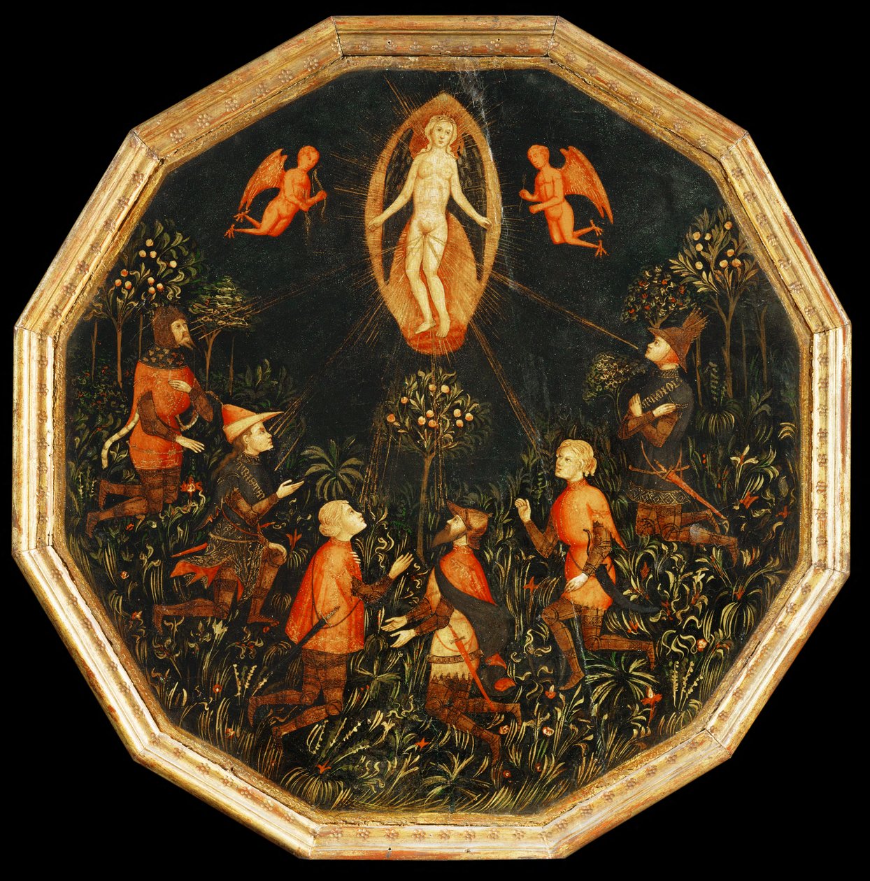 O triunfo de Vénus, adorada por seis amantes lendários, primeira metade do século XV ... de Master Taking of Tarento