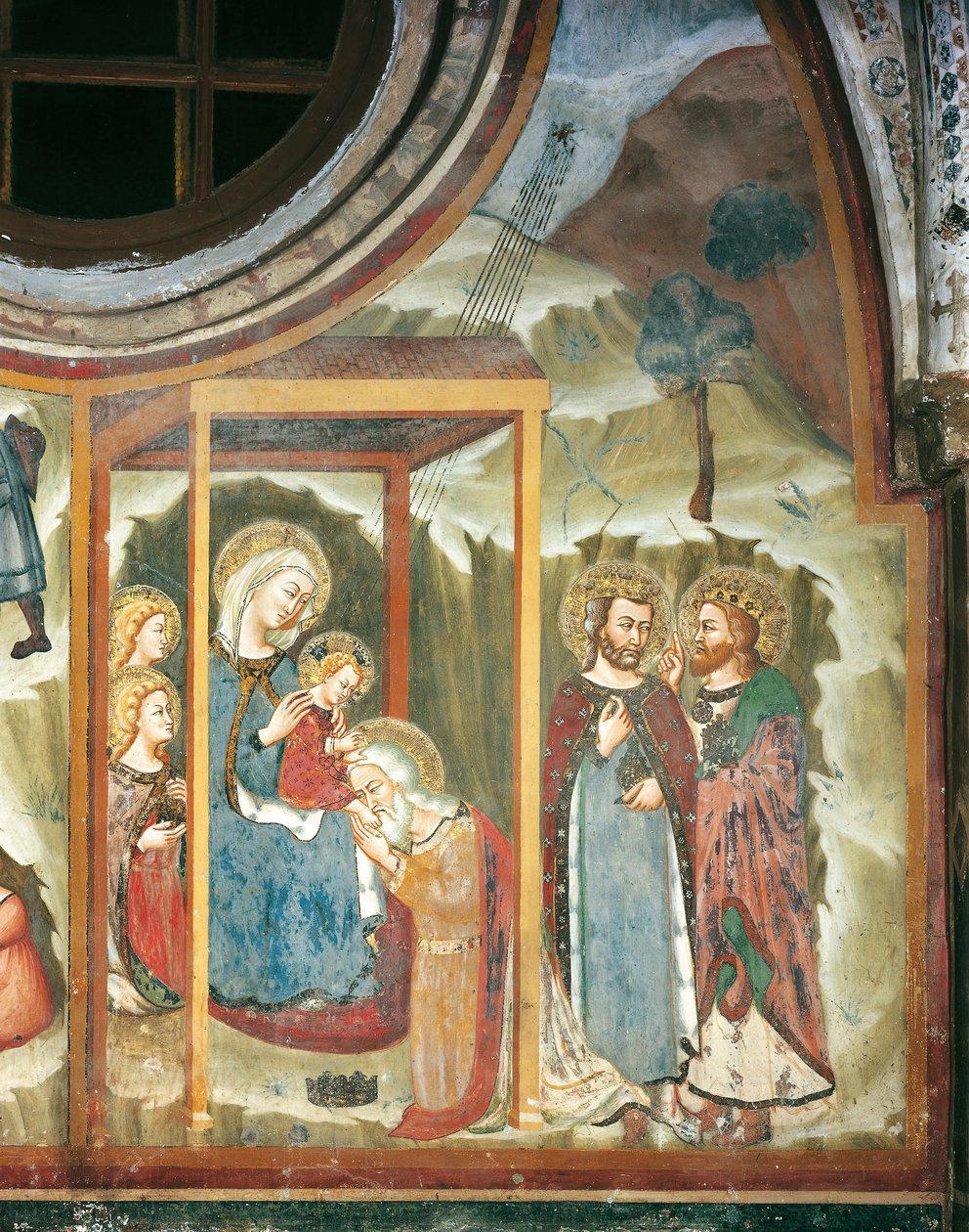 A Adoração do Maji (fresco) de Master Trecentesco of Sacro Speco School