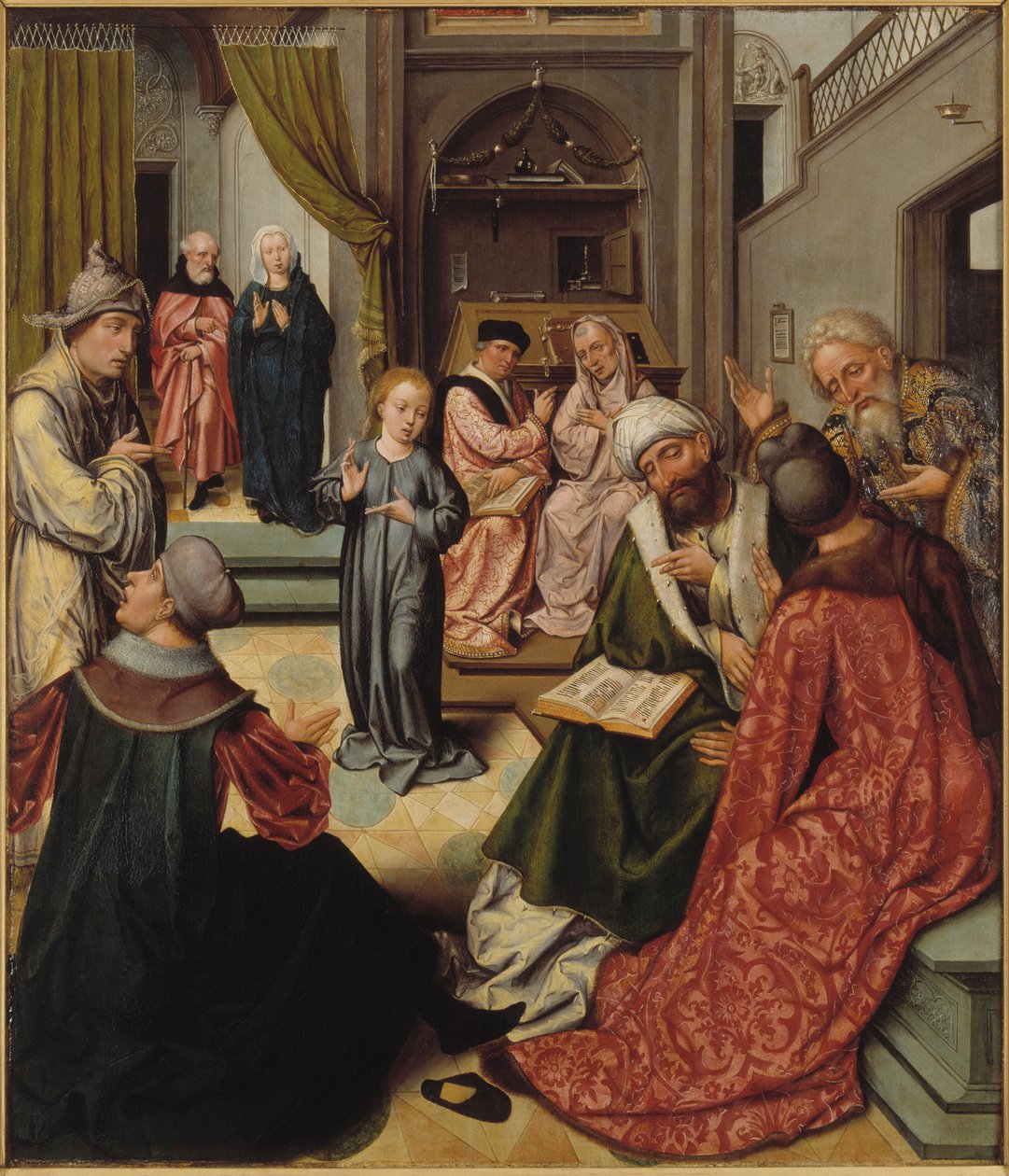 Cristo entre os Doutores, 1515. de Master of 1518.