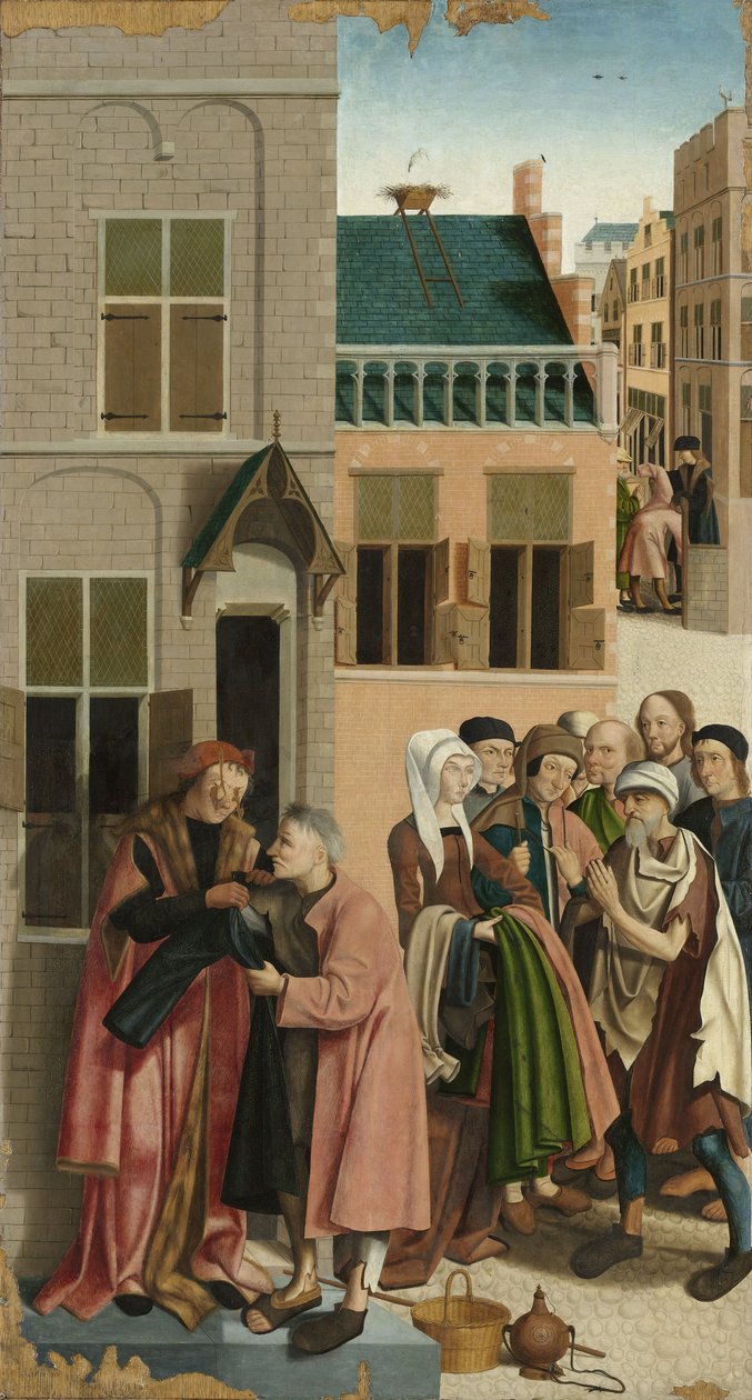 As Sete Obras da Misericórdia: Vestindo os Nus, 1504 de Master of Alkmaar