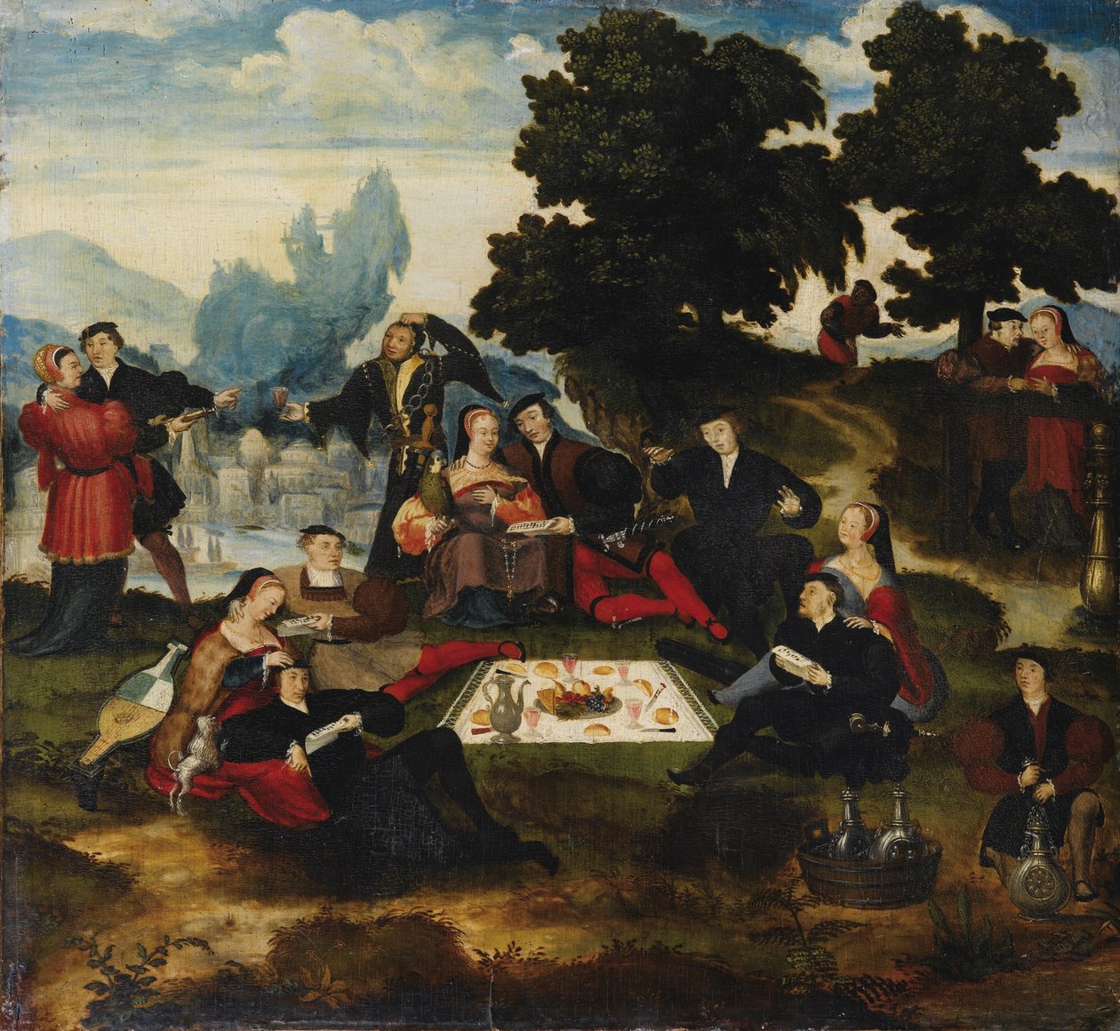 O almoço na grama, ca 1535-1540 de Master of Brunswick,
