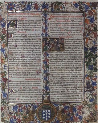 f.130: página do Breviário do Bispo de Montoya de Master of Burgo de Osma