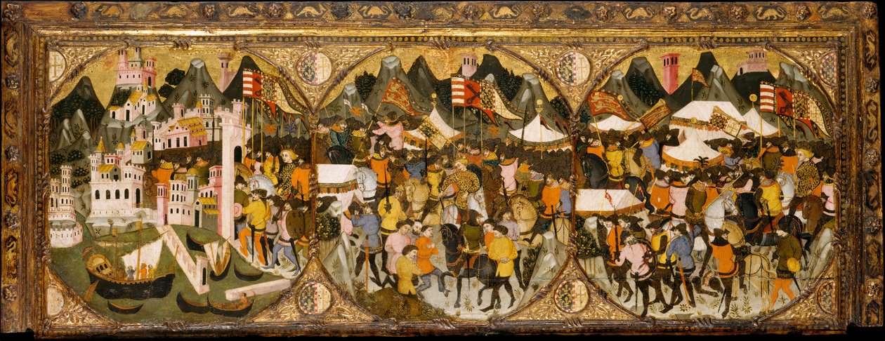 A conquista de Nápoles por Carlos de Durazzo, 1381-82. de Master of Charles of Durazzo
