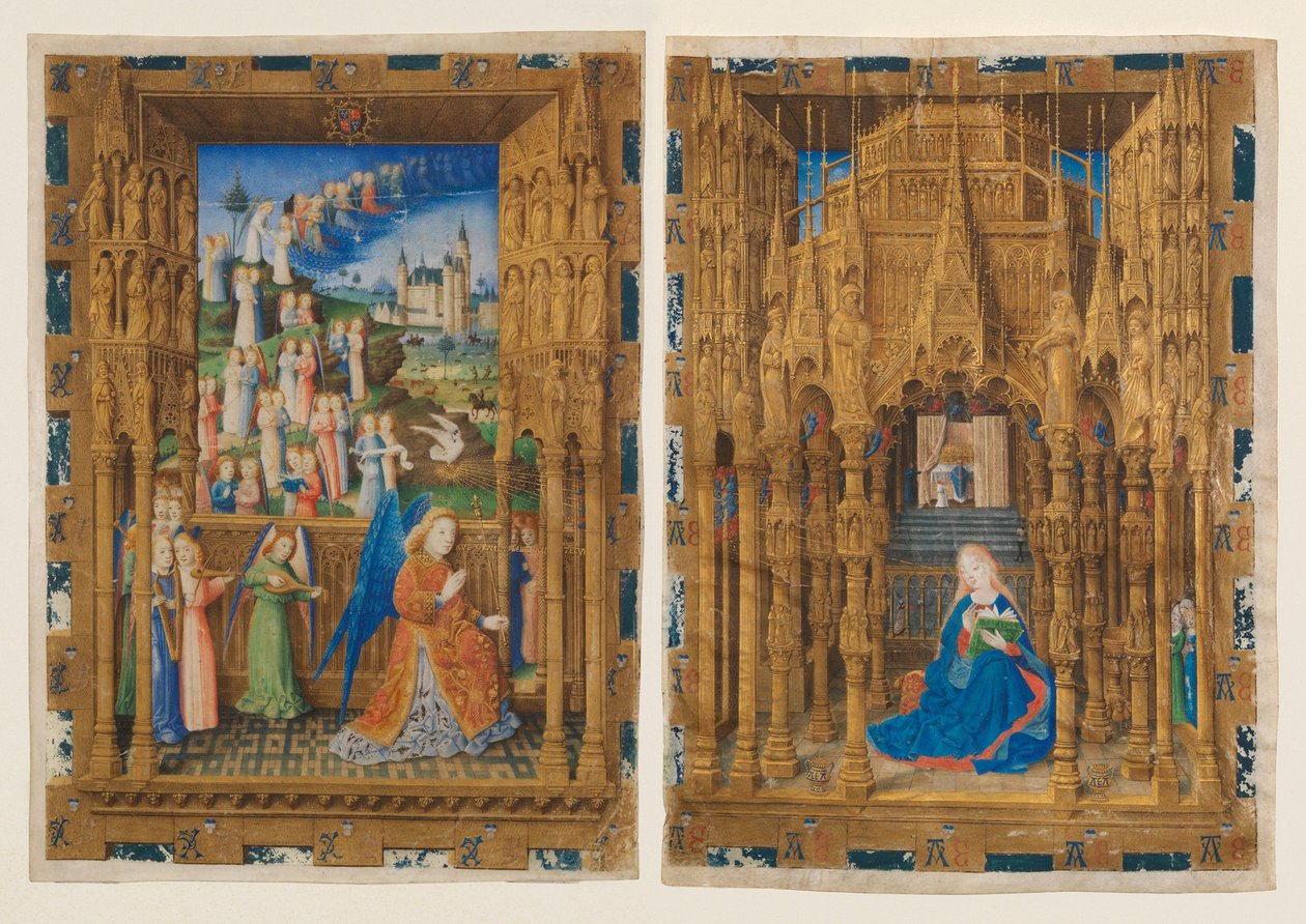 A Anunciação a partir das Horas de Carlos de França de Master of Charles of France