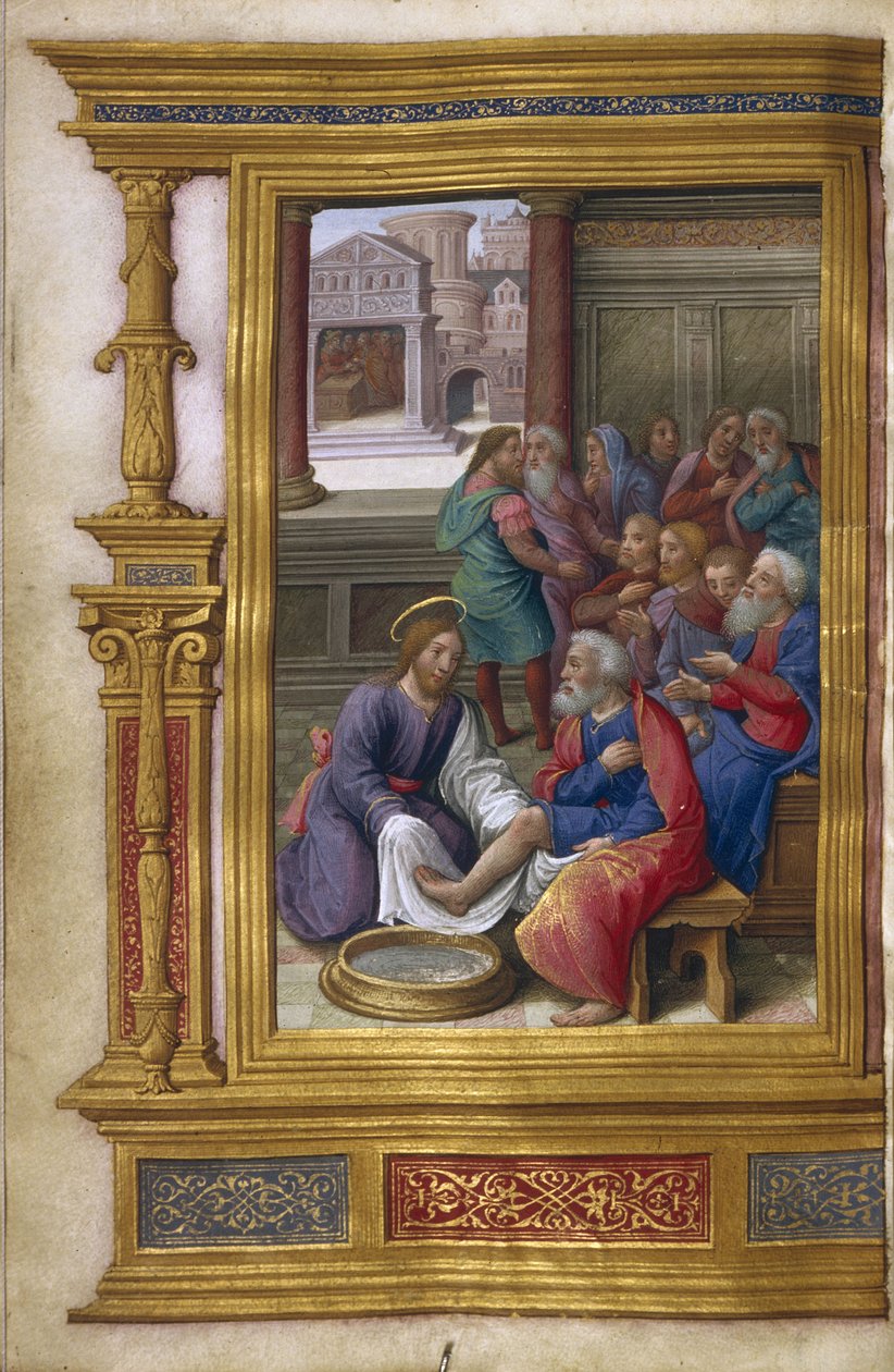 Cristo lavando os pés dos apóstolos, 1500-1550 de Master of Claude de France