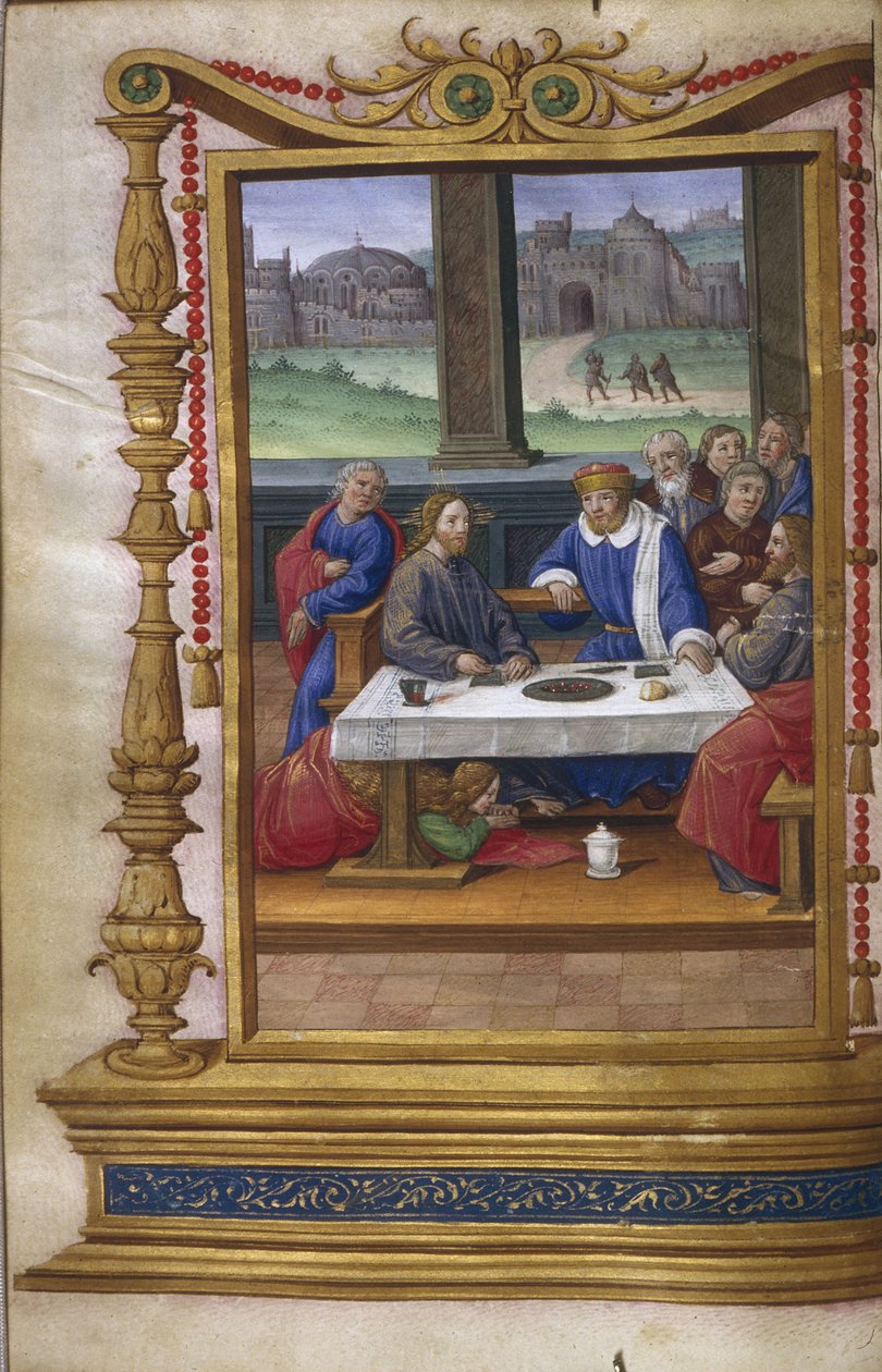 Festa na casa de Simão, o fariseu, 1500-1550 de Master of Claude de France