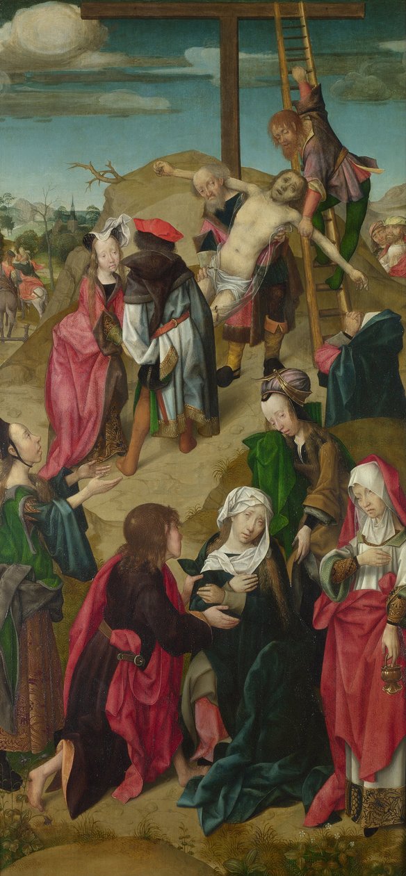 O Tríptico de Deposição: Cenas da Paixão de Cristo, painel direito, c. 1510 de Master of Delft