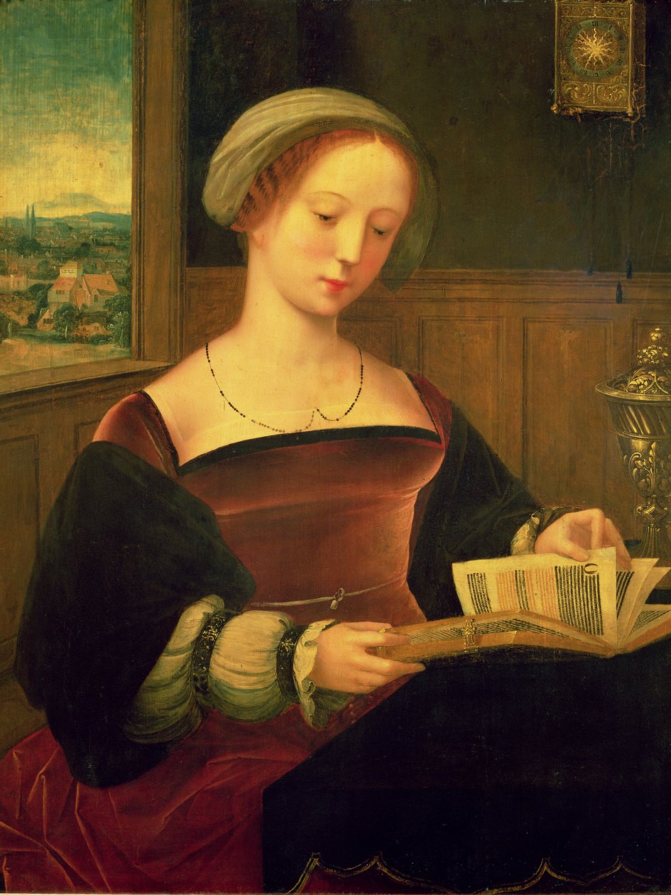 Leitura de Maria Madalena de Master of Female Half Lengths