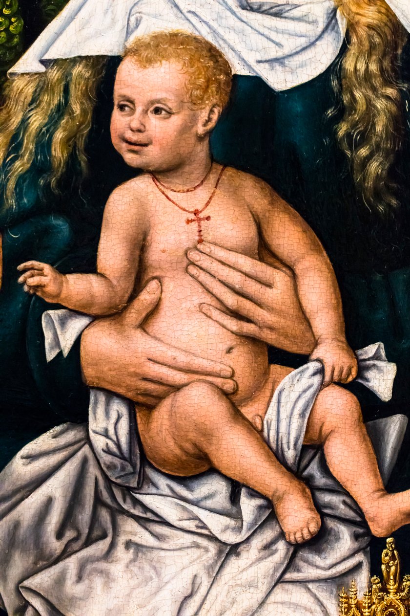 A Adoração dos Magos, c. 1510 (Têmpera e óleo sobre madeira (carvalho)) de Master of Frankfurt