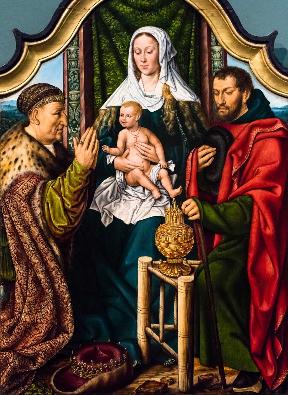 A Adoração dos Magos, c. 1510 (Têmpera e óleo sobre madeira (carvalho)) de Master of Frankfurt