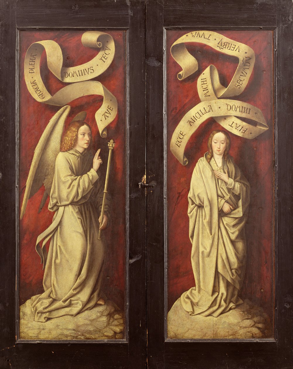 A Anunciação, c.1500 (óleo no painel) de Master of Frankfurt