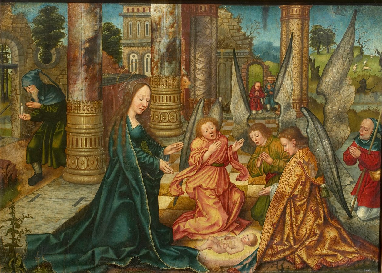 A Natividade de Cristo, c. 1510. de Master of Frankfurt
