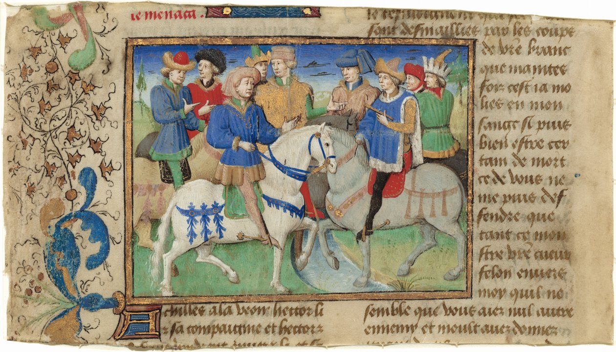 Encontro de Aquiles e Heitor de Master of Girart de Roussillon