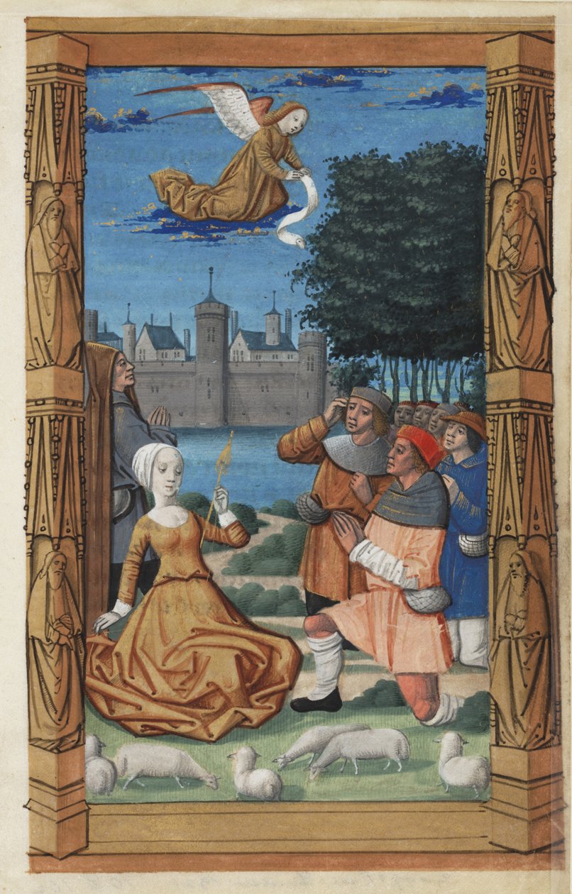 Anunciação aos pastores, de um livro de horas, c.1485 de Master of Guillaume Lambert
