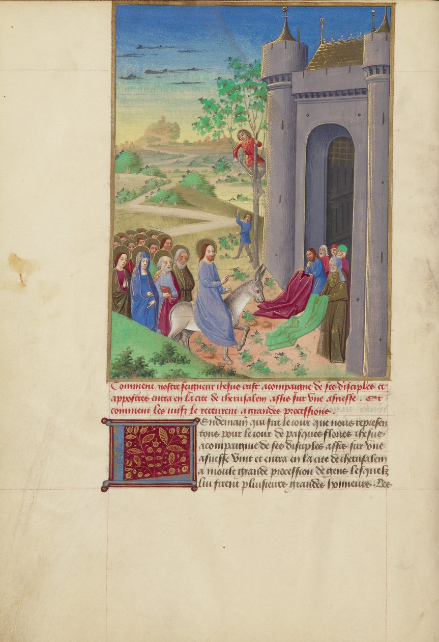 A entrada em Jerusalém de Master of Guillaume Lambert