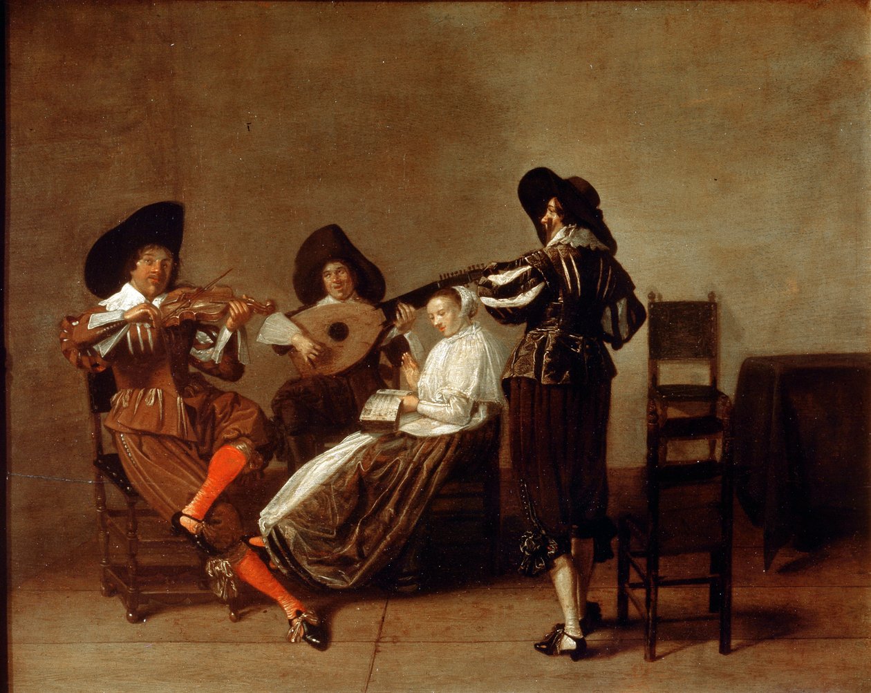 "Noite Musical", início do século XVII.   de Master of Haarlem