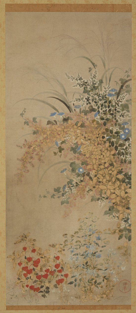 Flores e gramíneas, período Edo, 1600-1630. de Master of I nen Seal