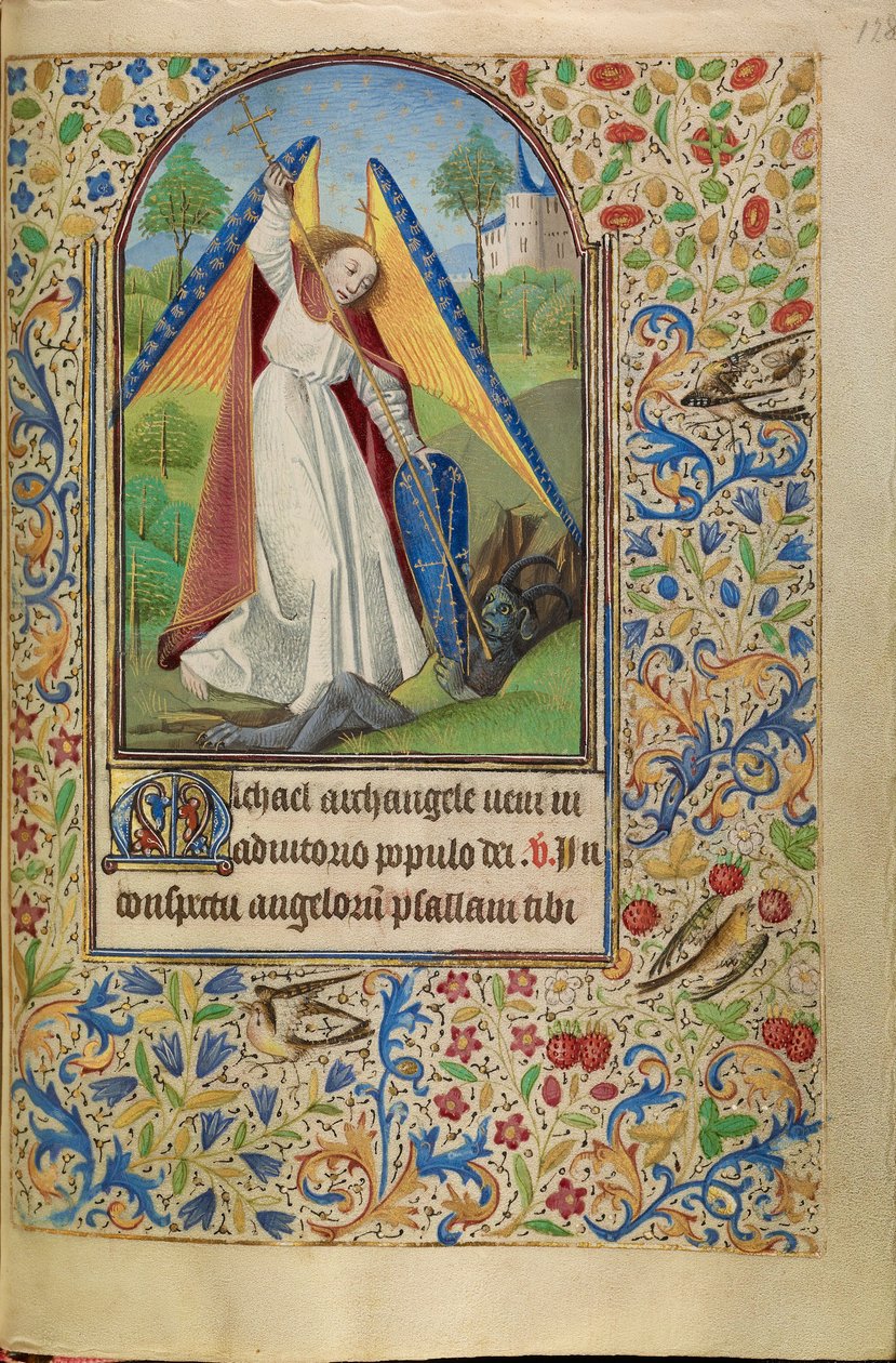 São Miguel contra o demónio de Master of Jacques of Luxembourg