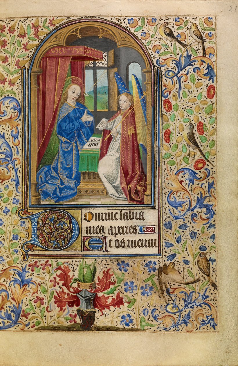 A Anunciação de Master of Jacques of Luxembourg