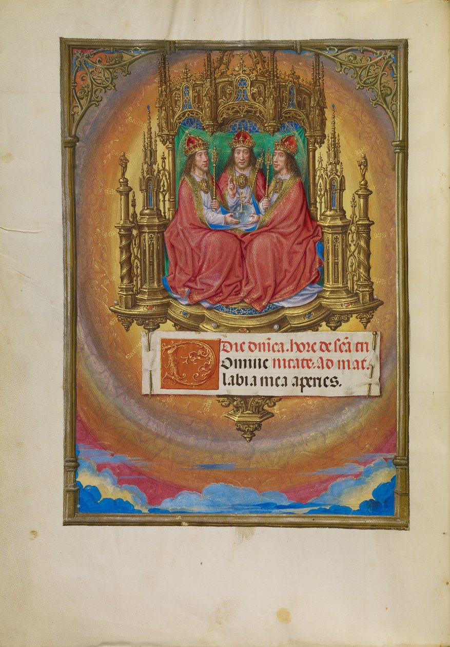 A Santíssima Trindade Entronizada de Master of James IV of Scotland