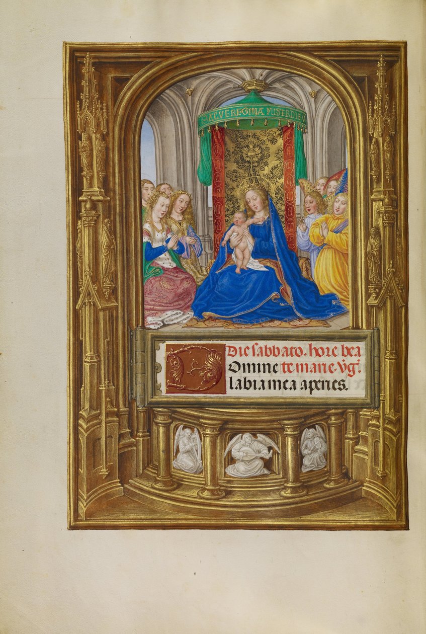 A Virgem e o Menino Entronizados de Master of James IV of Scotland