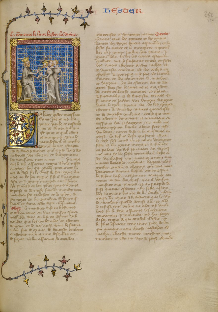 Ester perante o rei Assuero de Master of Jean de Mandeville