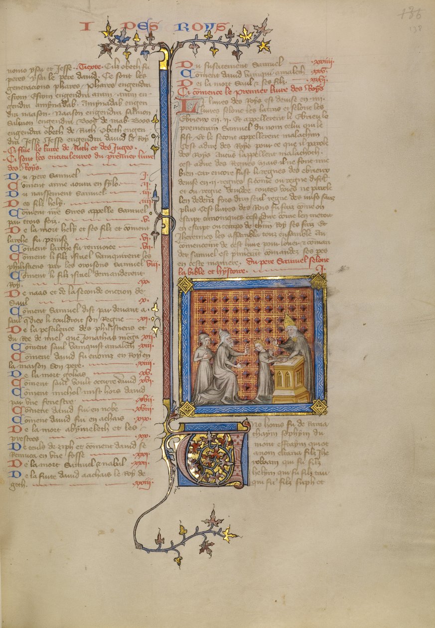 Samuel perante Eli, o sacerdote de Master of Jean de Mandeville