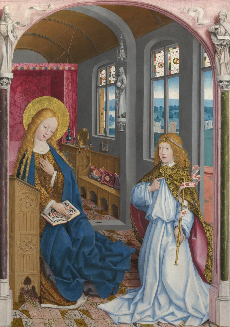 A Anunciação O Retábulo Liesborn, ca. 1470-1480 de Master of Liesborn