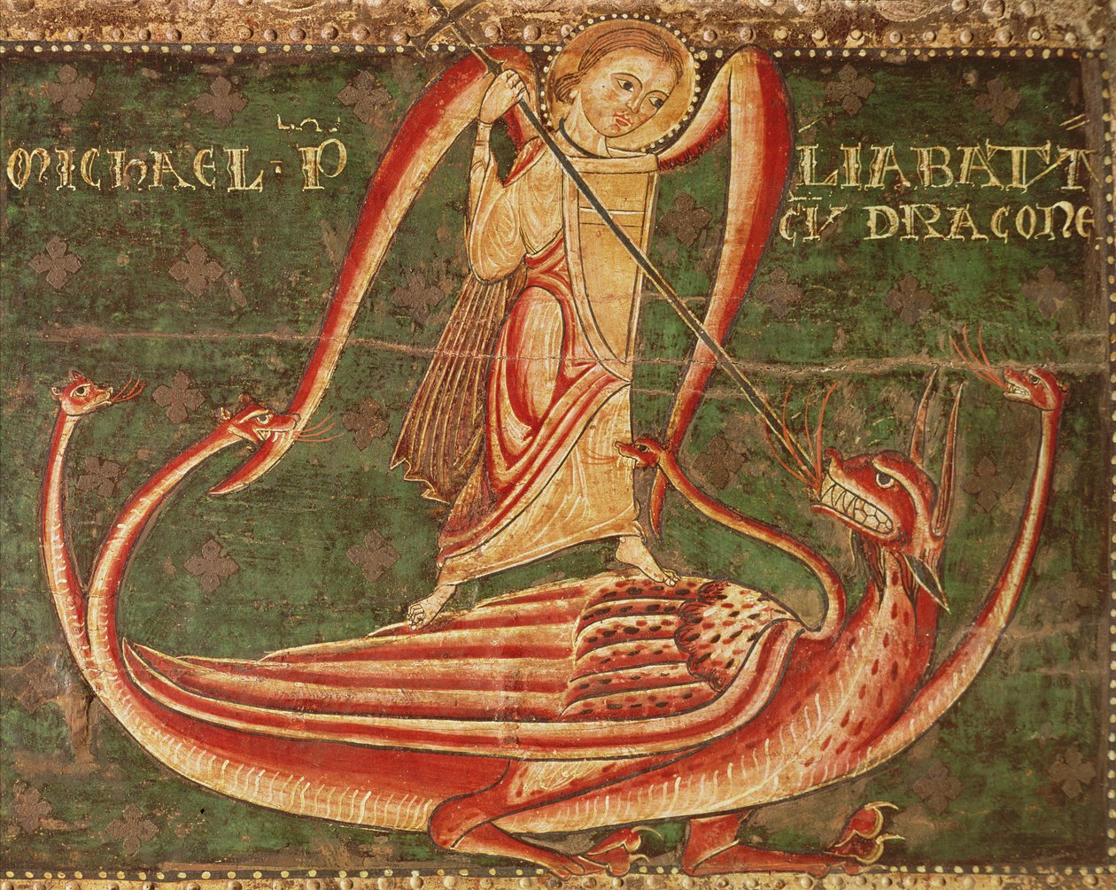 São Miguel lutando contra o dragão de Master of Llussà
