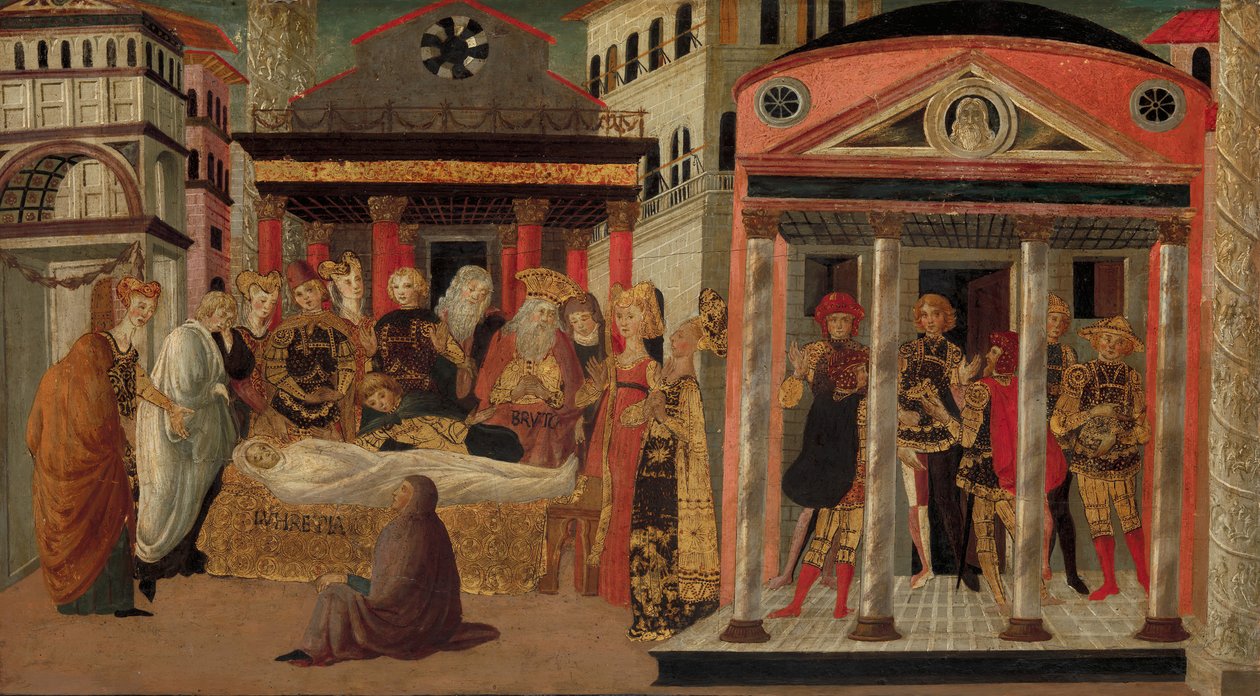 O Funeral de Lucretia, no final do século XV - início do século XVI. de Master of Marradi