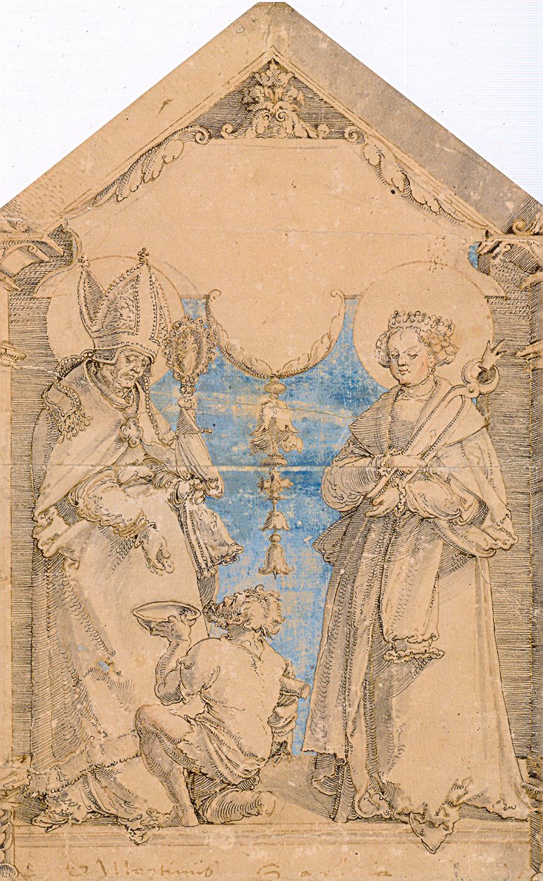 Alemão: Os santos Martinho e Apolónia de Master of Messkirch