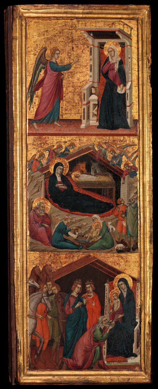 Santos e Cenas da Vida da Virgem, c. 1320. de Master of Monte Oliveto