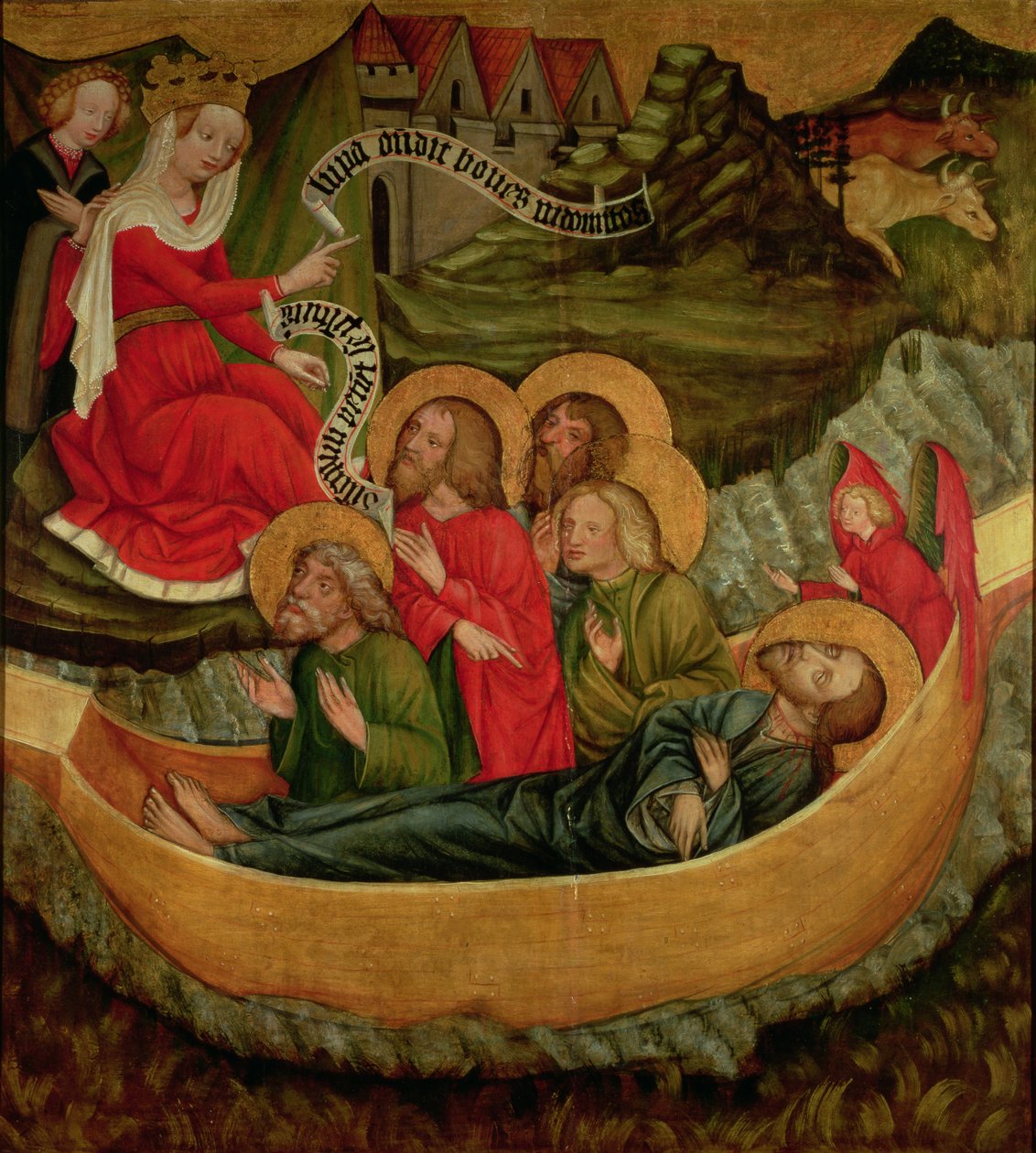 Embarcação do corpo de São Tiago Maior, com destino a Espanha, c.1425 (painel) de Master of Raigern