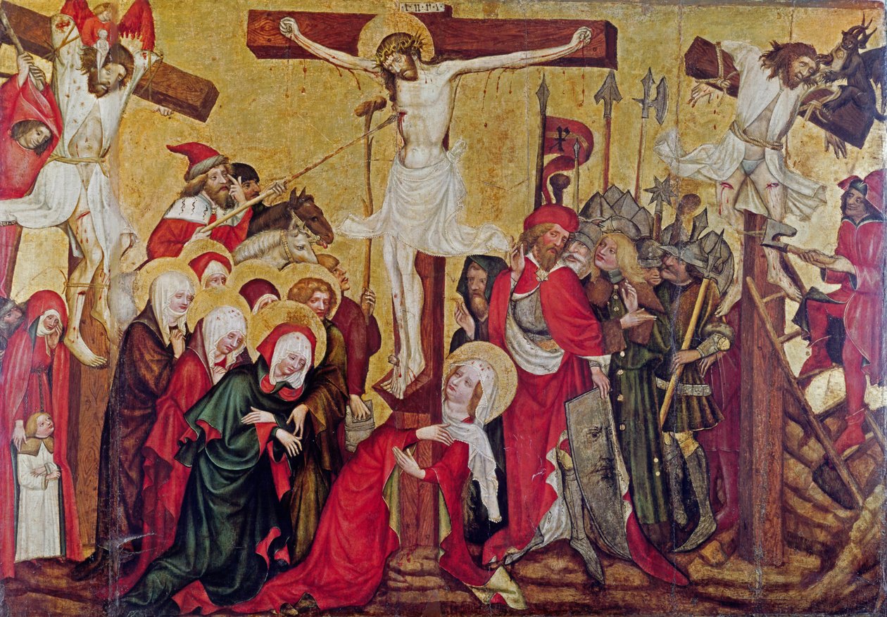 Retábulo de Rajhrad, c.1420 (têmpera no painel) de Master of Raigern