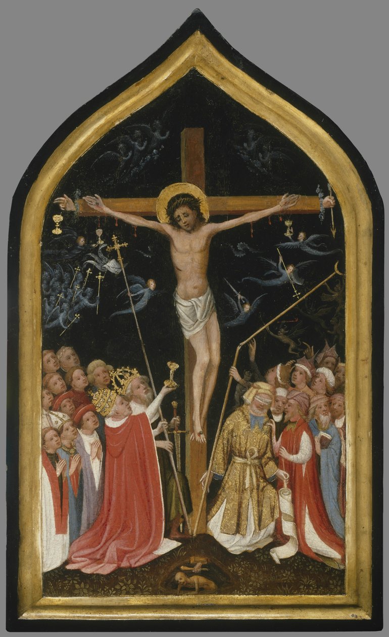 Cristo na Cruz Viva, 1420-30 de Master of Saint Veronica