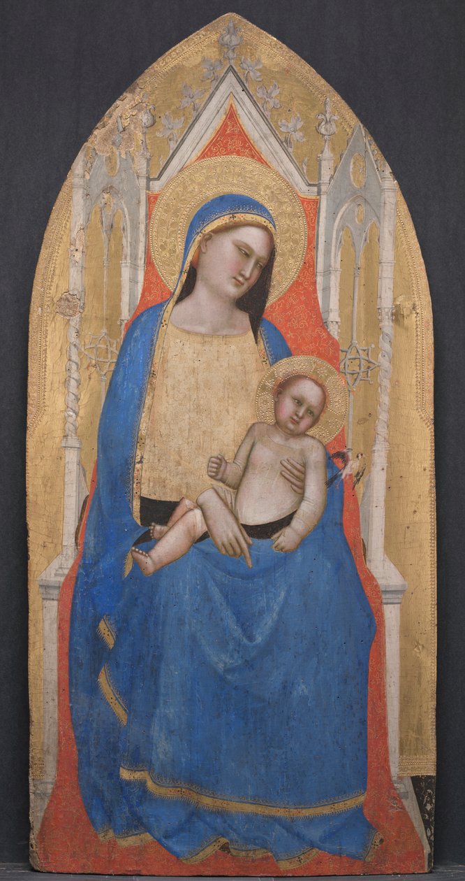 Madonna e criança entronizados de Master of San Lucchese