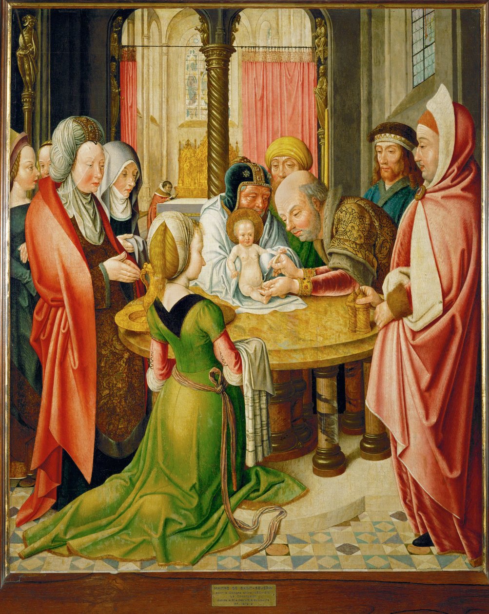 Circuncisão, um dos dois painéis de um altar ... de Master of St. Severin