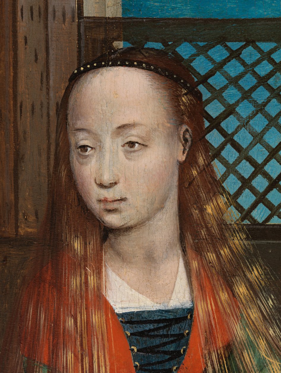 Detalhe da Caridade de São Nicolau, do Altar de São Nicolau, c.1486-93 (óleo sobre painel) de Master of The Legend of St. Lucy