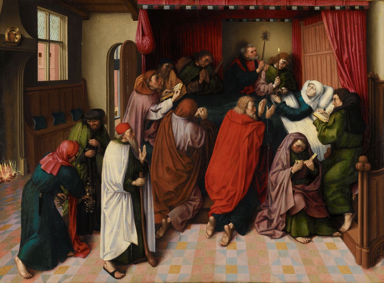 The Death of the Virgin, c. 1500 (óleo sobre painel) de Master of the Amsterdam Death of the Virgin