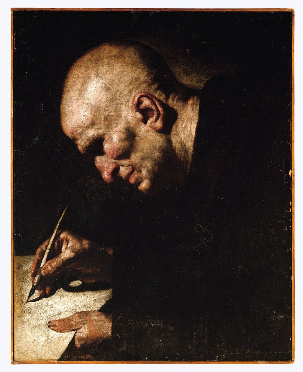 Um escriba monge de Master of the Annunciation to the Shepherds