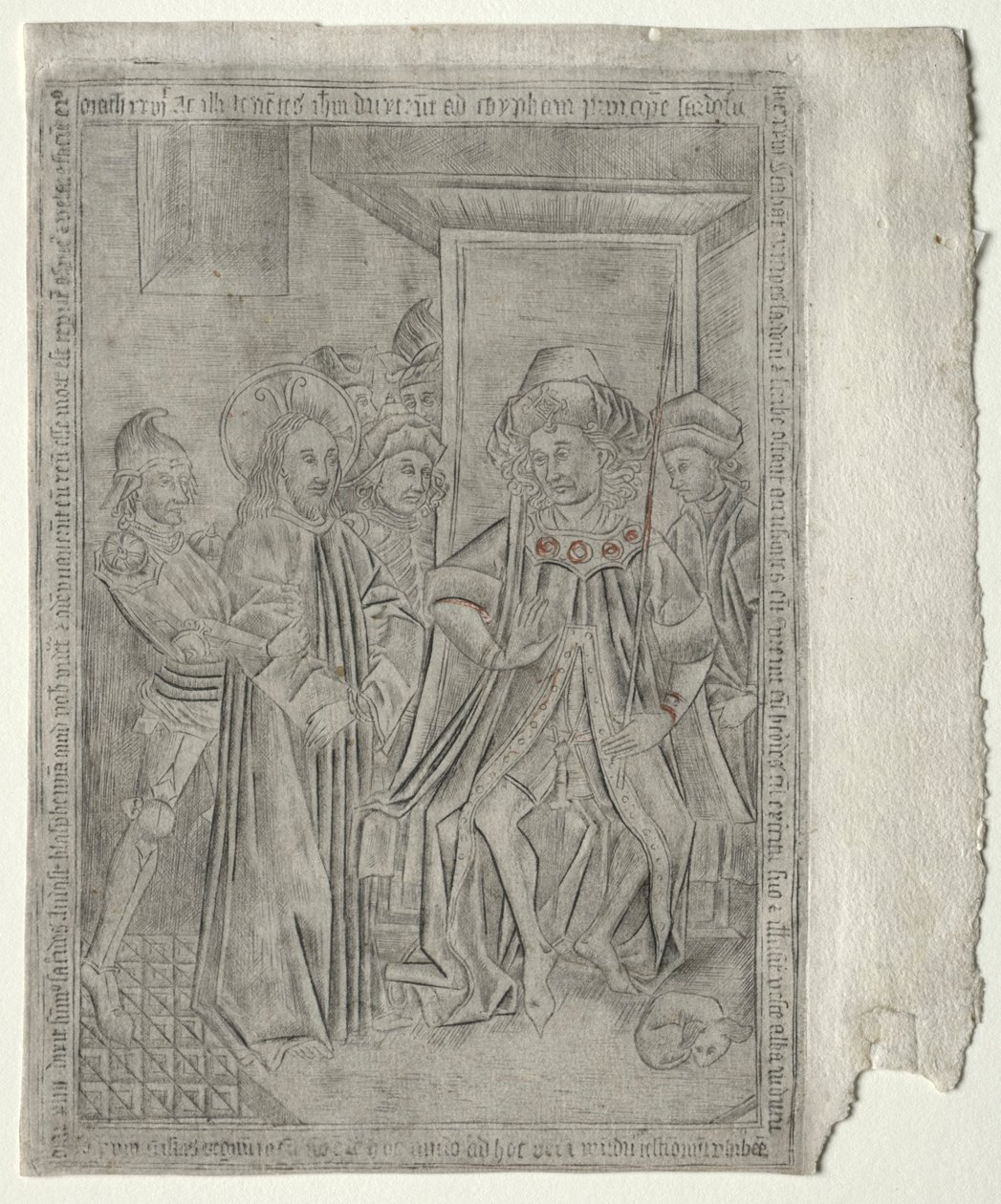 A Paixão:  Cristo perante Caifás de Master of the Banderoles