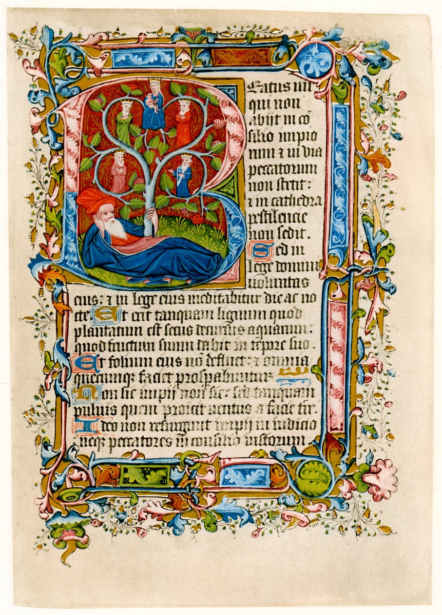 Árvore de Jesse, início do século XV. de Master of the Beaufort Saints