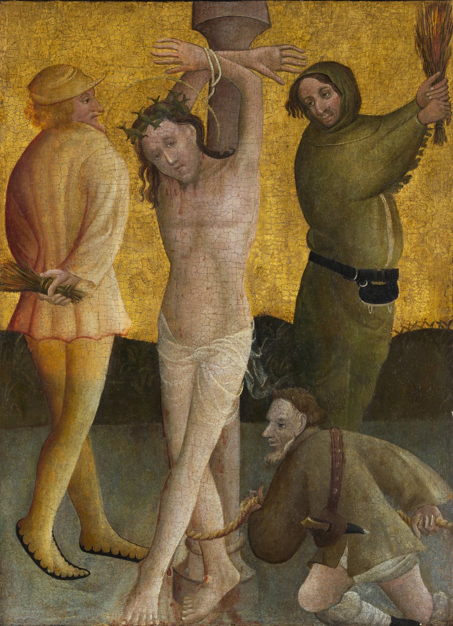 A Flagelação, ca. 1400. de Master of the Berswordt Altar